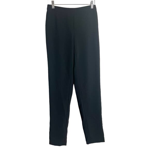Lafayette 148 Black Slim Leg Mid Rise Pull-On Trouser Pants Size Small - Picture 1 of 9
